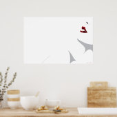 Poster La Dame Portait Le Rouge (Cuisine)