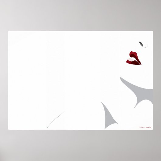 Poster La Dame Portait Le Rouge (Devant)