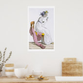 Poster La dame portant une négligée, du Costume Parisien, (Cuisine)