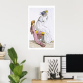 Poster La dame portant une négligée, du Costume Parisien, (Bureau à domicile)