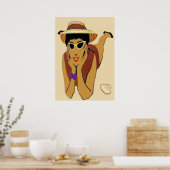 Poster La Dame sur la plage (Cuisine)