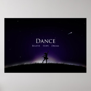 Poster La danse d'affiche de danse croient la ballerine