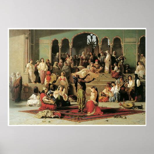 Poster La Danse de l'abeille dans le Harem, 1863 (Devant)