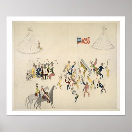 Poster La danse de Shoshone n'a participé que par des hom (Devant)