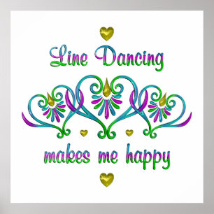 Poster La Danse En Ligne Me Rend Heureux