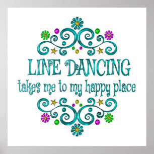 Poster La danse en ligne, un endroit heureux