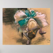Poster La danseuse noue ses rubans par Edgar Degas (Devant)