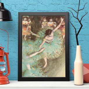 Poster La danseuse verte par Edgar Degas, ballet vintage