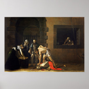 Poster La décapitation de Saint Jean par Caravaggio - Pos