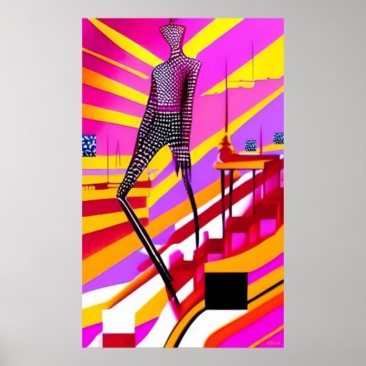 Poster La Déclinaison de Slick-Slax sur l'Escalator (Devant)