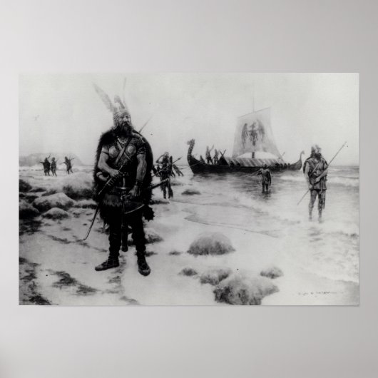 Poster La découverte de l'Amérique par Leif Eriksson (Devant)