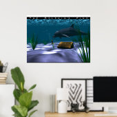 Poster La découverte du dauphin (Bureau à domicile)