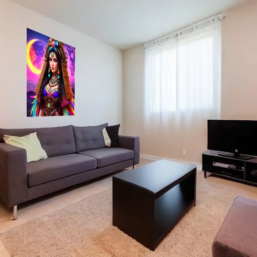 Poster La déesse aztèque Metztli | Art AI