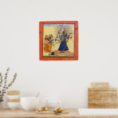 Poster La déesse Bhadrakali adorée par les dieux 1675 (Cuisine)