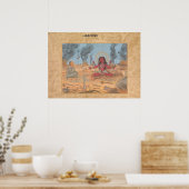 Poster La déesse Bhairavi Devi avec Shiva (Cuisine)