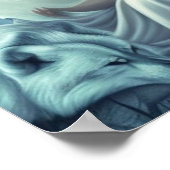 Poster La déesse de la lune avec l'aviron du loup - Loup (Coin)