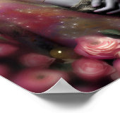 Poster La déesse Kali Ma Crâne florale Art Nouveau (Coin)