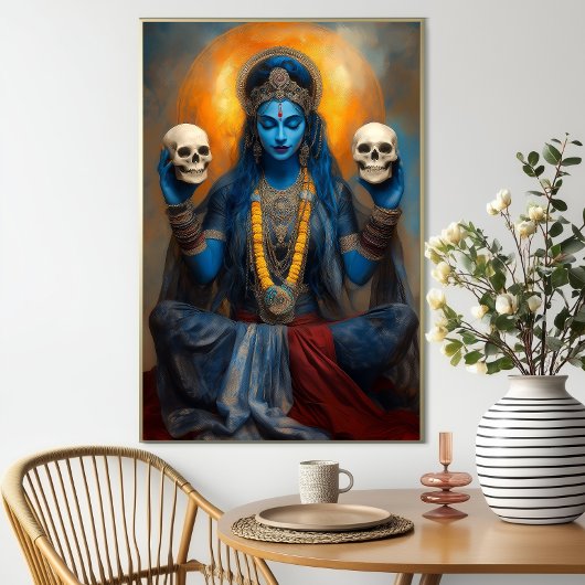 Poster La déesse Kali Ma dans la méditation Imaginaire mo