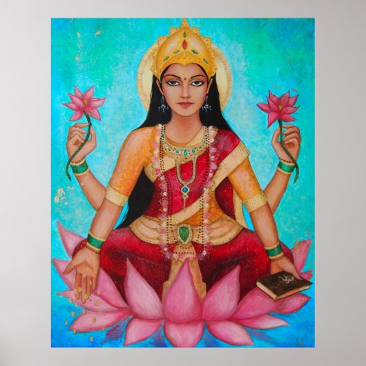 Poster La déesse Lakshmi - Art original de Dori Hartley (Devant)