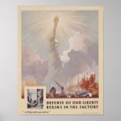 Poster La défense 2ème guerre mondiale de notre liberté c (Devant)