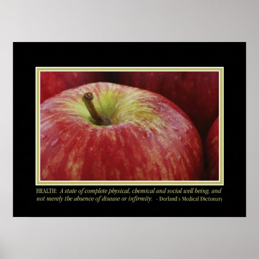 Poster La Définition De L'Affiche De Santé (Devant)