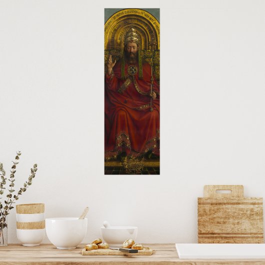 Poster La Déité Enthronée, Christ, Le Retable De Gand (Cuisine)