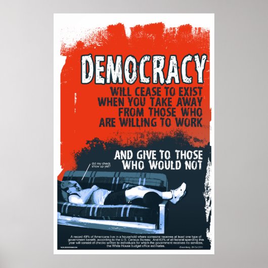 Poster La démocratie cessera (24x36) (Devant)