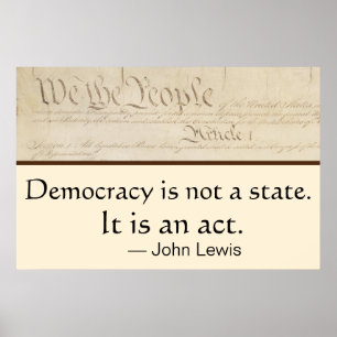 Poster La démocratie est un acte John Lewis Nous le Peupl