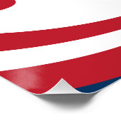 Poster La démocratie nécessite un courage | Drapeau | (Coin)