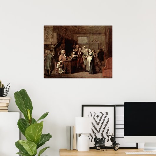 Poster La dénonciation de William Hogarth (Bureau à domicile)