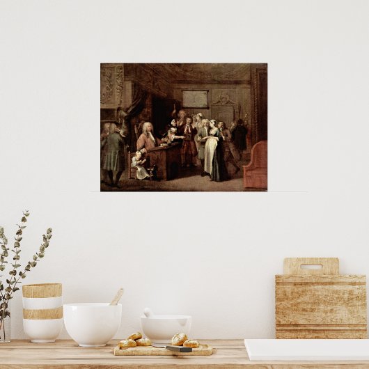 Poster La dénonciation de William Hogarth (Cuisine)