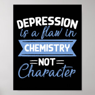 Poster La Dépression Est Un Défaut Dans La Chimie Suicide