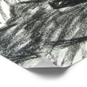 Poster La dépression seule dans une chambre sombre dessin (Coin)