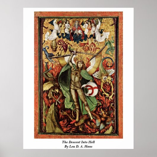 Poster La Descente En Enfer Par Leu D. A. Hans (Devant)