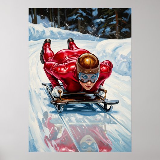 Poster LA DESCENTE EN SKELETON (La descente de squelette) (Devant)