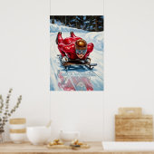 Poster LA DESCENTE EN SKELETON (La descente de squelette) (Cuisine)