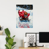 Poster LA DESCENTE EN SKELETON (La descente de squelette) (Bureau à domicile)