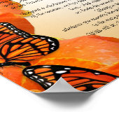 Poster "La Desiderata" aux papillons Monarques (Coin)