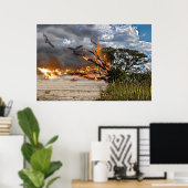 Poster La destruction de notre terre (Bureau à domicile)