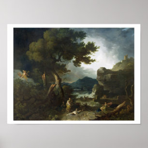 Poster La destruction des enfants de Niobe, 1760 (huile