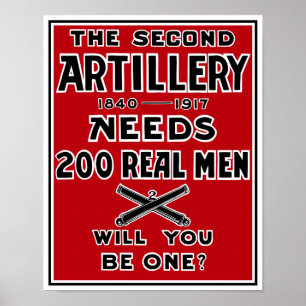 Poster La deuxième artillerie a besoin de 200 vrais homme