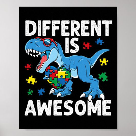 Poster La différence d'autisme de l'enfant est stupéfiant (Devant)