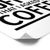 Poster La différence entre l'opinion et le café est (Coin)