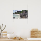 Poster La Digue, Seychelles, Plage, Rochers (Cuisine)