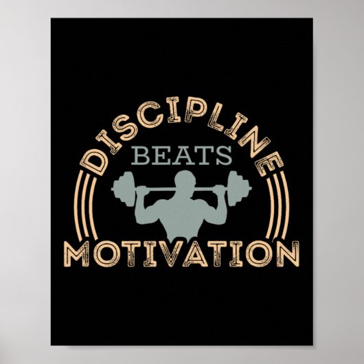 Poster La discipline bat la motivation (Devant)