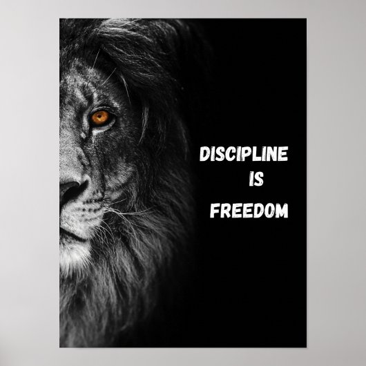 Poster La Discipline Est La Liberté Ultra Étroite Tête De (Devant)