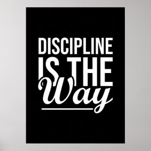 Poster La Discipline Est La Voie - Gymnase, Hustle, Succè