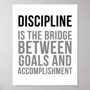 Poster La Discipline Est Le Pont