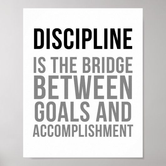 Poster La Discipline Est Le Pont (Devant)
