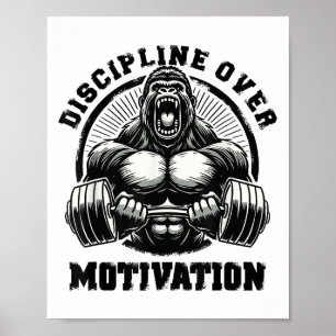 Poster La Discipline Plutôt que la Motivation Citations d